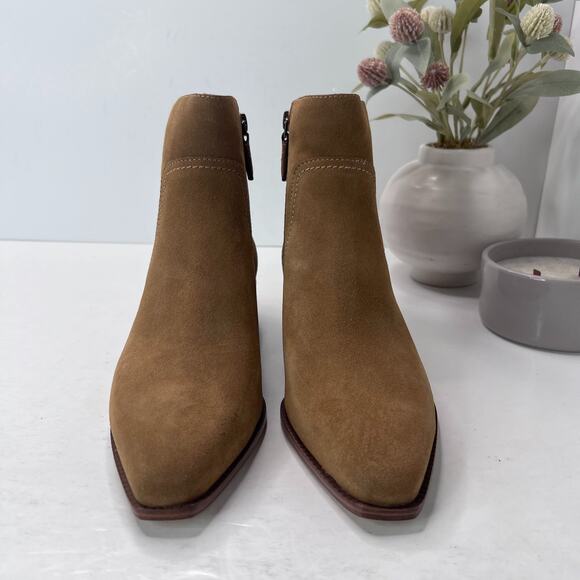 Cole Haan Grand 360 Naia Suede Chunky Heel Ankle Boot Golden Toffee Women's 9.5B - Picture 5 of 9